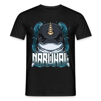 Narwals - Männer T-Shirt - Schwarz - Vorne - AI Model Male 178 light (178cm)