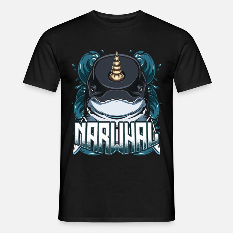 Narwals - Männer T-Shirt - Schwarz