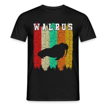 Walross - Männer T-Shirt - Schwarz - Vorne - AI Model Male 178 light (178cm)