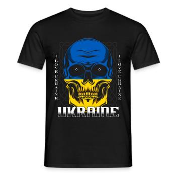 Ukraine - Männer T-Shirt - Schwarz - Vorne - AI Model Male 178 light (178cm)