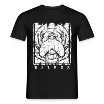 Walross - Männer T-Shirt - Schwarz - Vorne - AI Model Male 178 light (178cm)