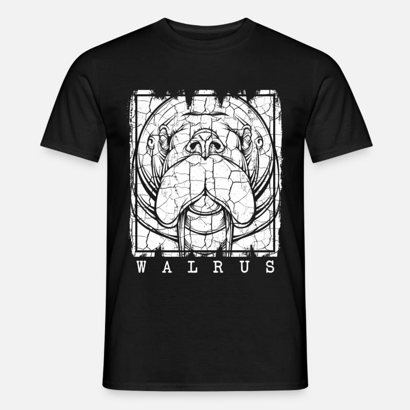 Walross - Männer T-Shirt - Schwarz