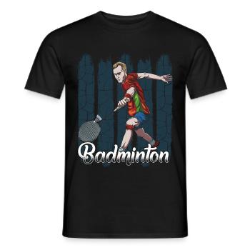 Badminton - Men's T-Shirt - black - Front - AI Model Male 178 light (178cm)