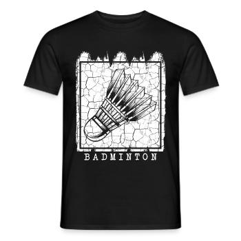 Badminton - Men's T-Shirt - black - Front - AI Model Male 178 light (178cm)