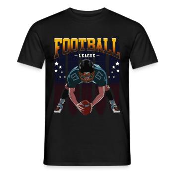 Football - Männer T-Shirt - Schwarz - Vorne - AI Model Male 178 light (178cm)