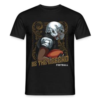 Football - Männer T-Shirt - Schwarz - Vorne - AI Model Male 178 light (178cm)
