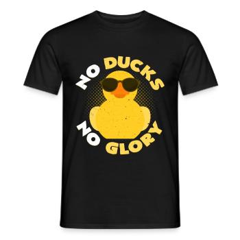 No Ducks No Glory | Gummiente Cool Zitat Geschenk - Männer T-Shirt - Schwarz - Vorne - AI Model Male 178 light (178cm)