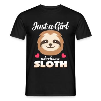Faultiere - Männer T-Shirt - Schwarz - Vorne - AI Model Male 178 light (178cm)