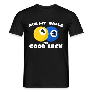Billard - Männer T-Shirt - Schwarz - Vorne - AI Model Male 178 light (178cm)