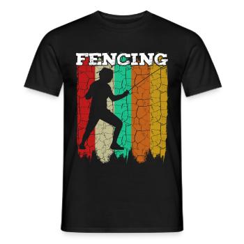 L’escrime - T-shirt homme - noir - Devant - AI Model Male 178 light (178cm)