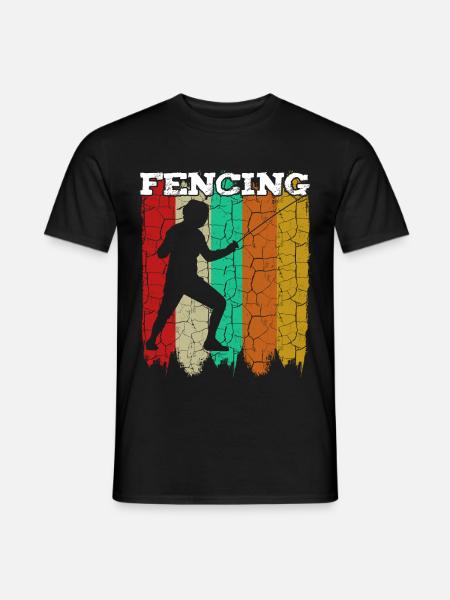 Fechten - Männer T-Shirt - Schwarz