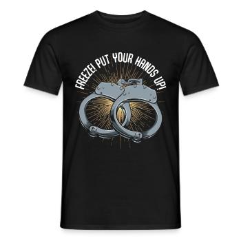 police - T-shirt homme - noir - Devant - AI Model Male 178 light (178cm)
