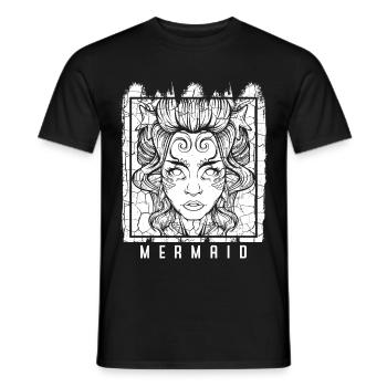 Meerjungfrauen - Männer T-Shirt - Schwarz - Vorne - AI Model Male 178 light (178cm)