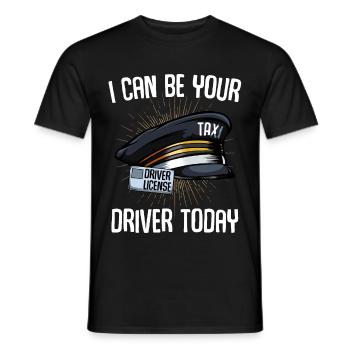 taxi - Men's T-Shirt - black - Front - AI Model Male 178 light (178cm)