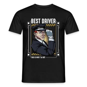 Taxi - Männer T-Shirt - Schwarz - Vorne - AI Model Male 178 light (178cm)