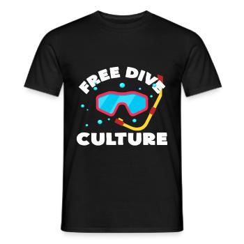 Freediving - Men's T-Shirt - black - Front - AI Model Male 178 light (178cm)