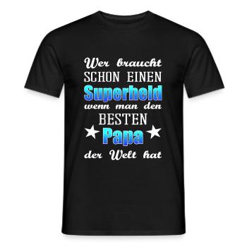 Geschenk für den besten Vater und Papa der Welt - Männer T-Shirt - Schwarz - Vorne - AI Model Male 178 light (178cm)