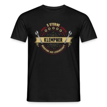 Klempner Sanitär lustig Geschenk Geburtstag - Männer T-Shirt - Schwarz - Vorne - AI Model Male 178 light (178cm)