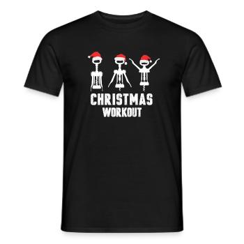 Cadeau de fête drôle de fitness de Noël - T-shirt homme - noir - Devant - AI Model Male 178 light (178cm)