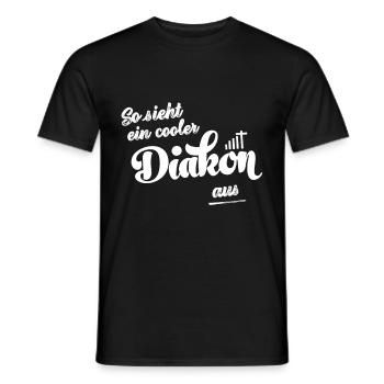 Diakon Diakonie Jesus Glaube Kirche Religion - Männer T-Shirt - Schwarz - Vorne - AI Model Male 178 light (178cm)