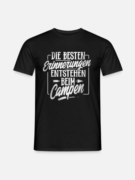 Camping - Männer T-Shirt - Schwarz