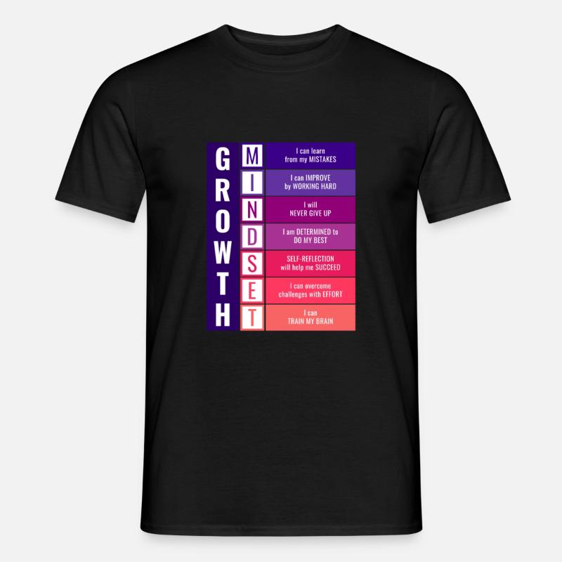 Growth Mindset - Männer T-Shirt - Schwarz