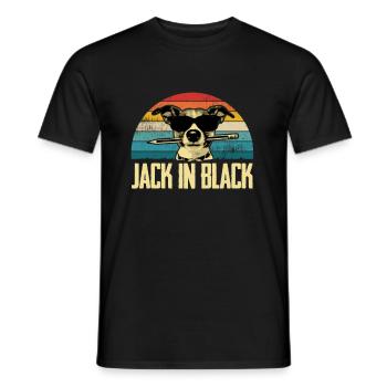 Jack Russel - Jack in Black - Men's T-Shirt - black - Front - AI Model Male 178 light (178cm)