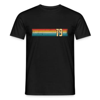 Vintage 79th - Men's T-Shirt - black - Front - AI Model Male 178 light (178cm)