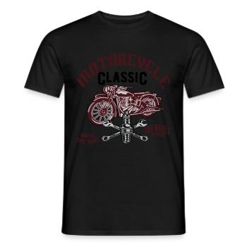 Motorrad Mechaniker Bike Classic,Shirt Oldtimer - Männer T-Shirt - Schwarz - Vorne - AI Model Male 178 light (178cm)