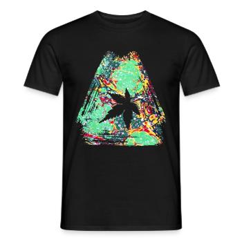 autumn sheet e 240 - Men's T-Shirt - black - Front - AI Model Male 178 light (178cm)