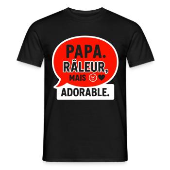 Papa râleur adorable Cadeau fête des pères Noël - T-shirt homme - noir - Devant - AI Model Male 178 light (178cm)