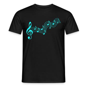 Musique Partitions - T-shirt homme - noir - Devant - AI Model Male 178 light (178cm)