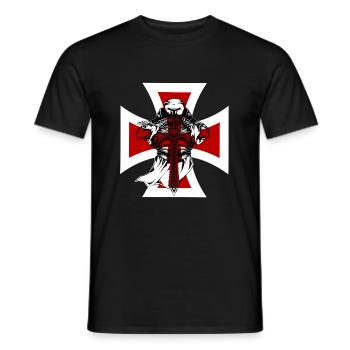 Crusader, Knights Templar crusader knight - Men's T-Shirt - black - Front - AI Model Male 178 light (178cm)