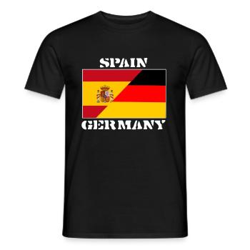 Allemagne Espagne,Germany Spain,friendship Shirt - T-shirt homme - noir - Devant - AI Model Male 178 light (178cm)