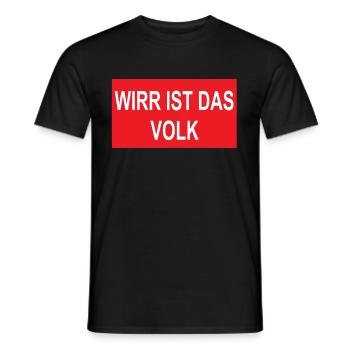 Wirr ist das Volk,Politik Fremdenhass,DDR Shirt - Männer T-Shirt - Schwarz - Vorne - AI Model Male 178 light (178cm)