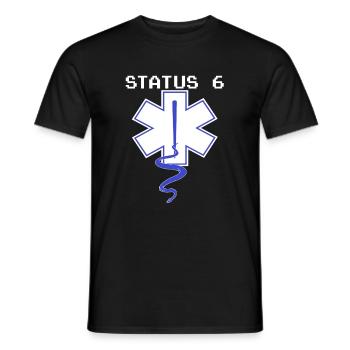 Status 6,Rescue Service,RTW NEF Emergency Medical Shirt - Men's T-Shirt - black - Front - AI Model Male 178 light (178cm)