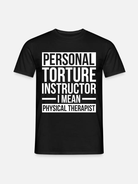 Physiotherapy trainer physiotherapy - Men's T-Shirt - black