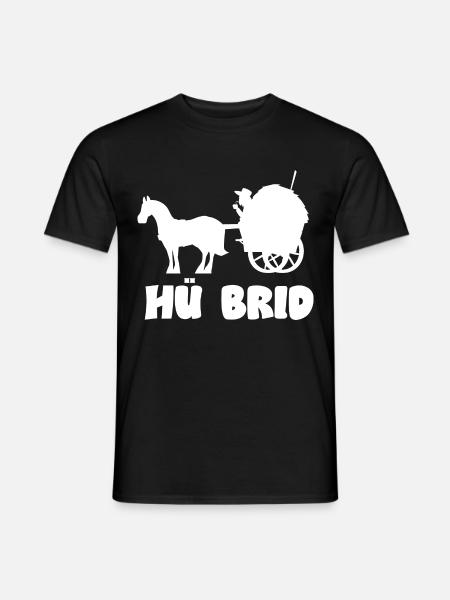 Pferdekutsche Hü Brid Hybrid Auto Pferd - Männer T-Shirt - Schwarz
