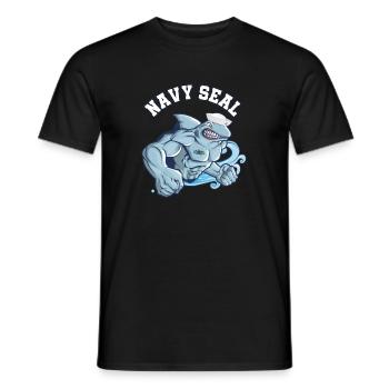 Navy seal - Men's T-Shirt - black - Front - AI Model Male 178 light (178cm)