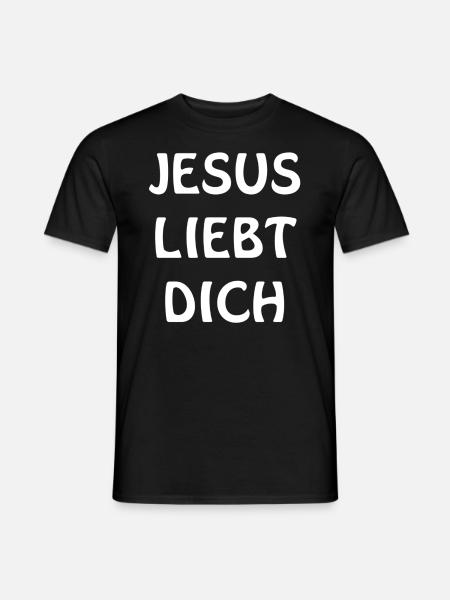 JESUS LIEBT DICH - Männer T-Shirt - Schwarz