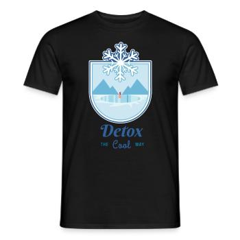 Detox the Cool Way Eisbad Kalt Schneeflocke Winter - Männer T-Shirt - Schwarz - Vorne - AI Model Male 178 light (178cm)