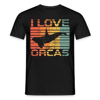 killer whale - Men's T-Shirt - black - Front - AI Model Male 178 light (178cm)