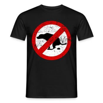 Hundescheissen verboten Hass Köter Miestvieh - Männer T-Shirt - Schwarz - Vorne - AI Model Male 178 light (178cm)