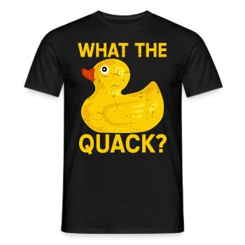 Qu'est-ce que le canard Quack - T-shirt homme - noir - Devant - AI Model Male 178 light (178cm)
