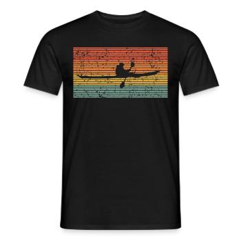 Canoë-kayak vintage silhouette rétro - T-shirt homme - noir - Devant - AI Model Male 178 light (178cm)