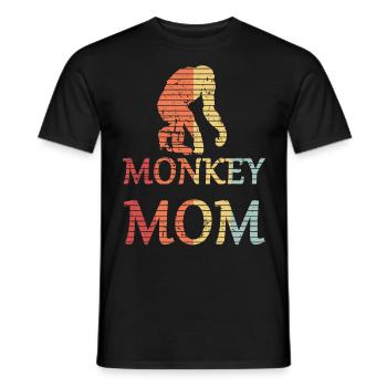 Singe maman singe maman - T-shirt homme - noir - Devant - AI Model Male 178 light (178cm)