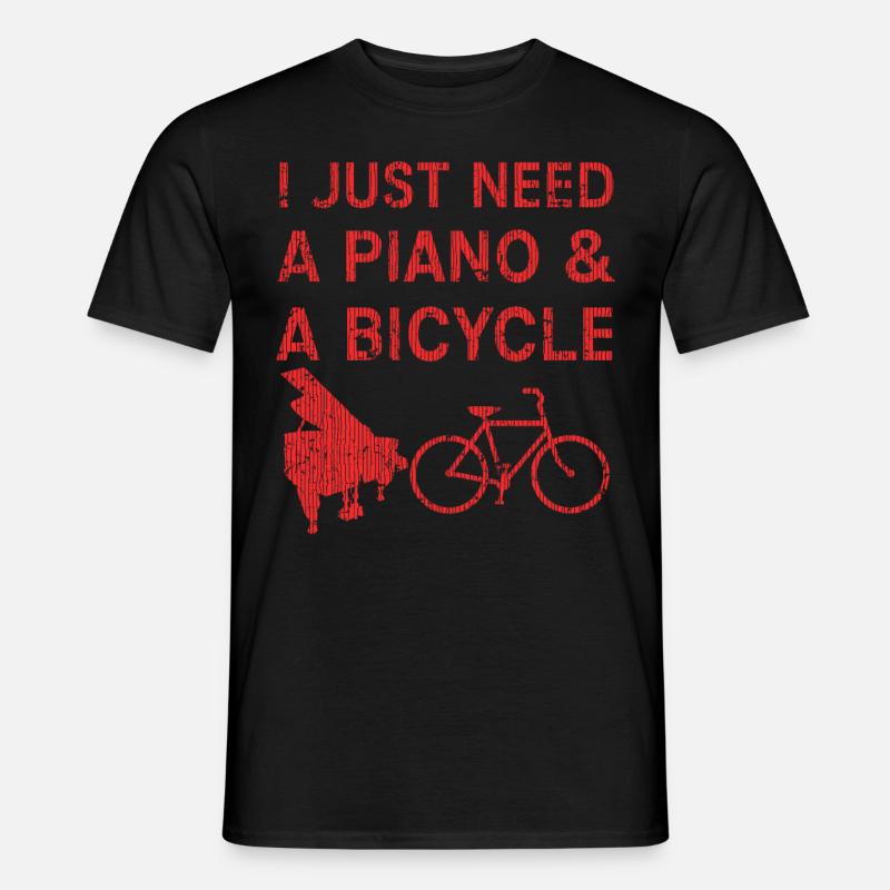 Klavier - Männer T-Shirt - Schwarz