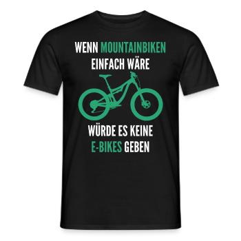 Mountain Bike eBike Say MTB Pedelec - Men's T-Shirt - black - Front - AI Model Male 178 light (178cm)