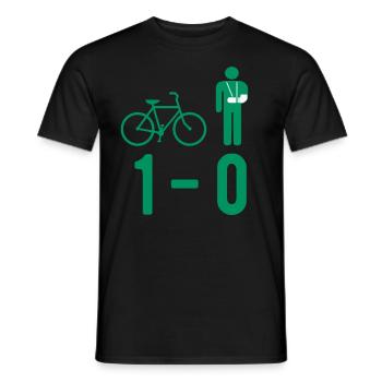 Fahrrad UNfall Gips Gebrochener Knochen Fraktur - Männer T-Shirt - Schwarz - Vorne - AI Model Male 178 light (178cm)