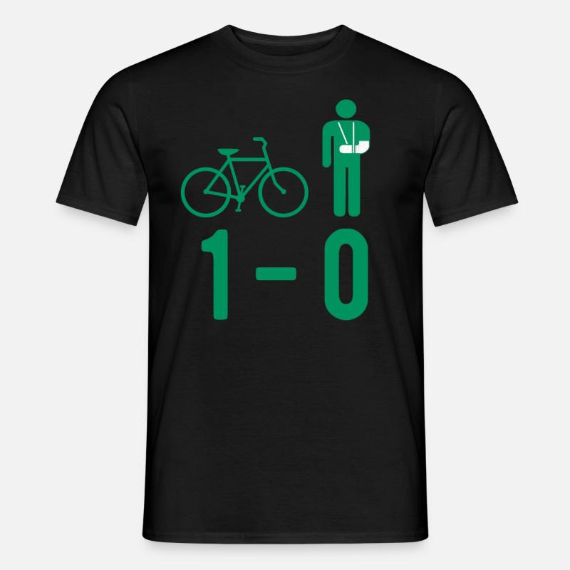 Fahrrad UNfall Gips Gebrochener Knochen Fraktur - Männer T-Shirt - Schwarz